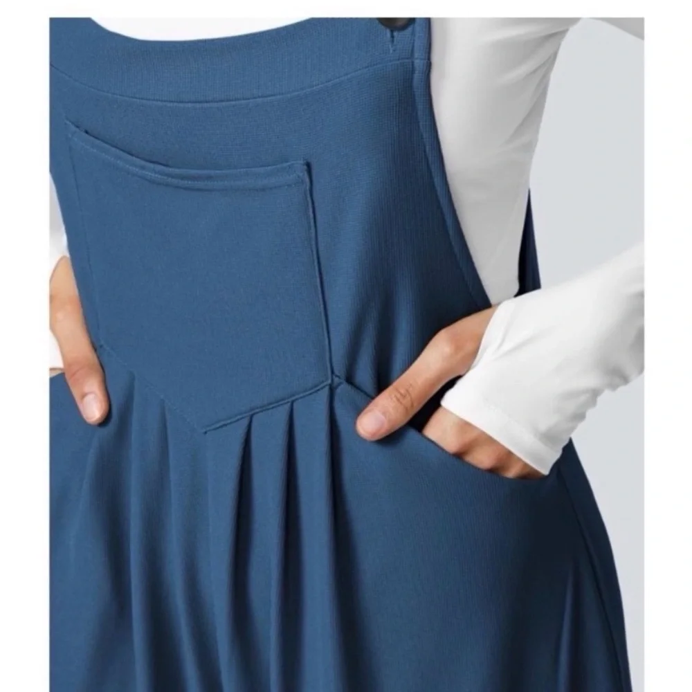 HALARA Navy Wide Leg Jumpsuit - Picture 6 of 12